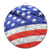 米国旗、文字およびアップロードの写真を加えることができます ダーツボード (正面)