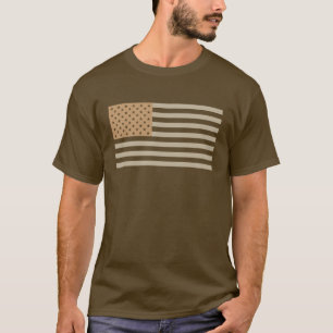 米国旗-砂漠のブラウンの調子 Tシャツ