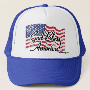 米国旗-神はアメリカを賛美します! -動揺して キャップ