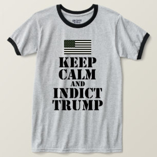 米国旗: 穏やか保ち、切札を起訴して下さい Tシャツ