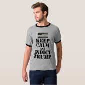 米国旗: 穏やか保ち、切札を起訴して下さい Tシャツ (正面フル)