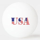 米国旗-米国の文字 卓球ボール (正面)