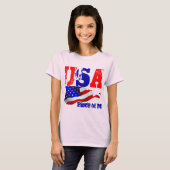 米国旗-米国 Tシャツ (正面フル)