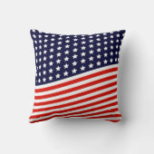 米国旗-赤く、白くおよび青米国 クッション (裏面)