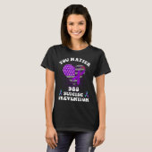 米国旗 988 自殺予防啓発リボン Tシャツ (正面フル)