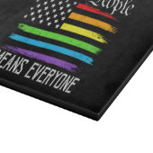 米国旗 LGBTQ平等 私たちは人民 全員を意味する カッティングボード (角)