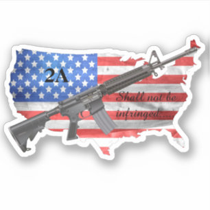 米国旗AR15ライフルを侵害してはならない シール