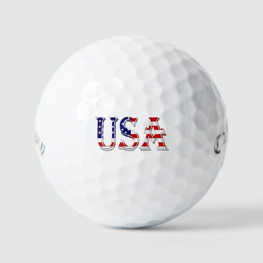 米国旗css gbcntにオーバーレイされた米国 ゴルフボール (正面)