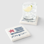 米国旗Paintstrokes ストーンコースター (横)