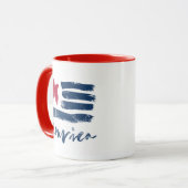 米国旗Paintstrokes マグカップ (正面左)