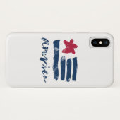 米国旗Paintstrokes Case-Mate iPhoneケース (裏面(横))