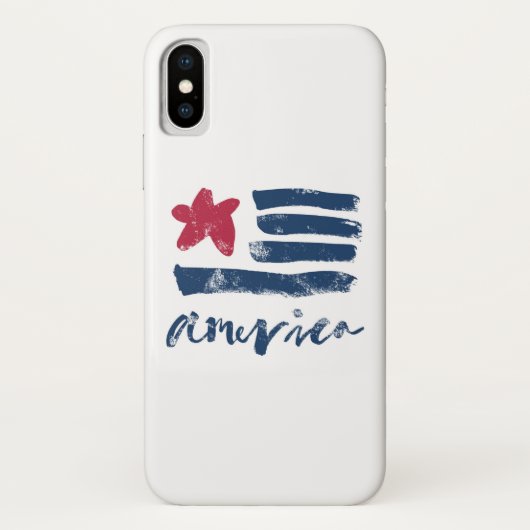 米国旗Paintstrokes Case-Mate iPhoneケース (裏面)