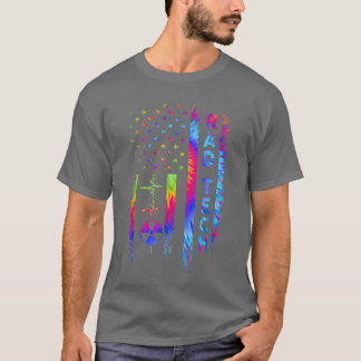 米国旗Radiology Tech素晴らしいSkeleton Thumb, X-ray W Tシャツ