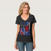 米国旗Tと父最高のの日のパパ Tシャツ (正面フル)