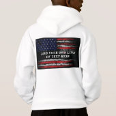 米国旗Tシャツに自分グランジの文字を追加する (裏面)