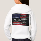 米国旗Tシャツに自分グランジの文字を追加する (裏面)