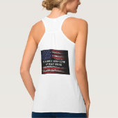 米国旗Tシャツに自分グランジの文字を追加する タンクトップ (裏面)