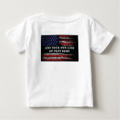 米国旗Tシャツに自分グランジの文字を追加する ベビーTシャツ (裏面)