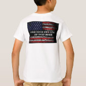 米国旗Tシャツに自分グランジの文字を追加する Tシャツ (裏面)