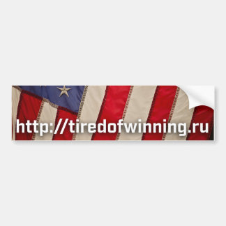 米国旗tiredofwinning.ruのバンパーステッカー バンパーステッカー