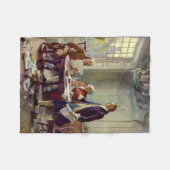 米国書独立宣言 フリースブランケット (正面(横))