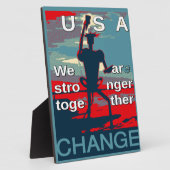 米国最新の変更キャンペーンのスローガン フォトプラーク (側面)