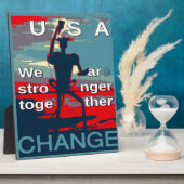 米国最新の変更キャンペーンのスローガン フォトプラーク (側面)