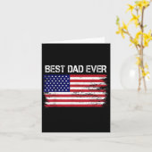 米国最高のの旗の贈り物の父親とのパパは常に カード (黄色い花)