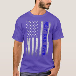 米国最高ののFatheへの米国国旗の贈り物と今までパパ Tシャツ