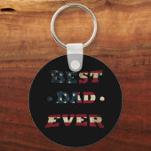 米国最高の国旗のパパは今まで キーホルダー (正面)