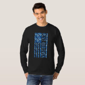 米国最高の国旗のパパFと常に素晴らしパパ Tシャツ (正面フル)