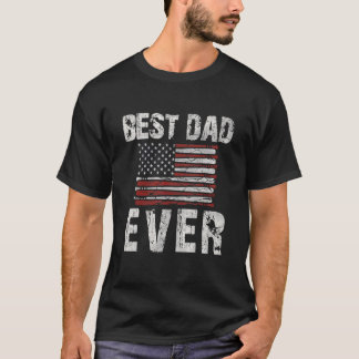 米国最高の国旗のパパFと常に素晴らしパパ Tシャツ