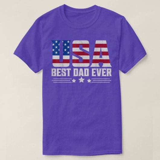 米国最高の国旗の父親の日とのパパ Tシャツ (デザイン正面)