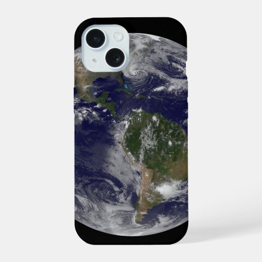 米国東海岸を襲うハリケーン・サンディ iPhone 15ケース (裏面)