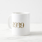 米国東部標準時刻1939年 コーヒーマグカップ (正面左)