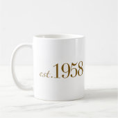 米国東部標準時刻1958年 コーヒーマグカップ (左)