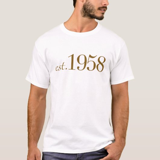 米国東部標準時刻1958年 Tシャツ (正面)