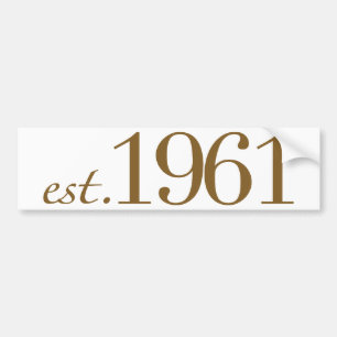米国東部標準時刻1961年(誕生年) バンパーステッカー