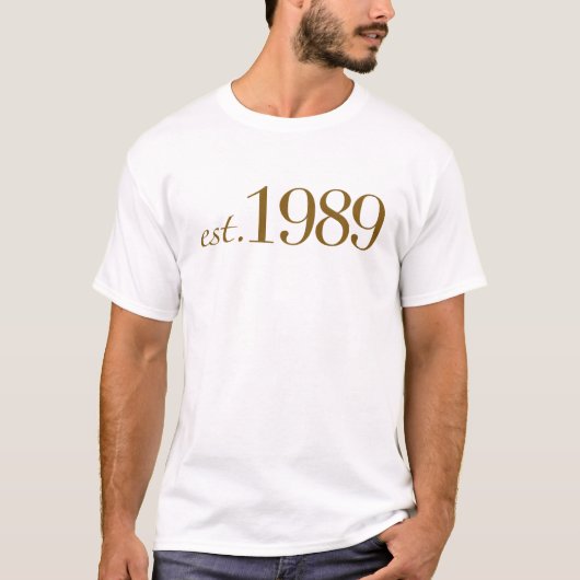 米国東部標準時刻1989年 Tシャツ (正面)