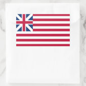 米国植民地の第1州旗 長方形シール (バッグ)