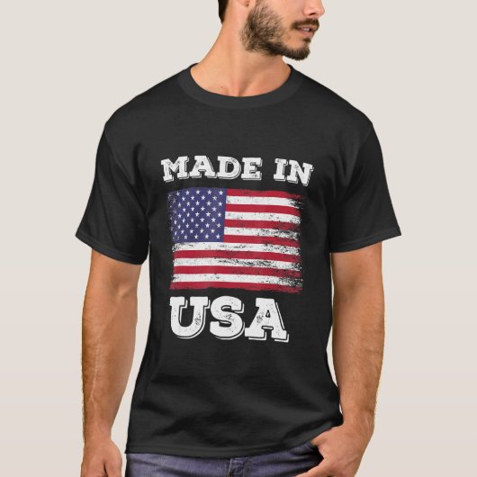 米国楽しむ国旗のグラフィックDesと共に米国製クール品 Tシャツ (正面)