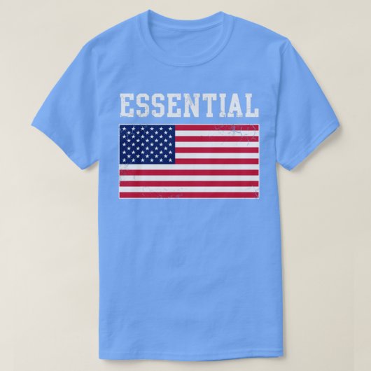 米国正社員アメリカ国旗Covid Tシャツ (デザイン正面)