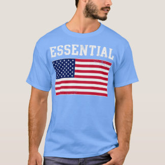 米国正社員アメリカ国旗Covid Tシャツ