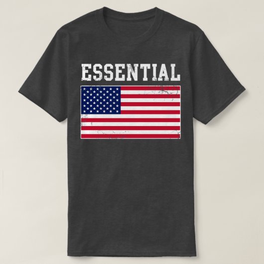 米国正社員アメリカ国旗Covid Tシャツ (デザイン正面)