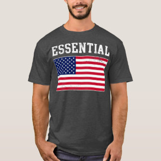 米国正社員アメリカ国旗Covid Tシャツ