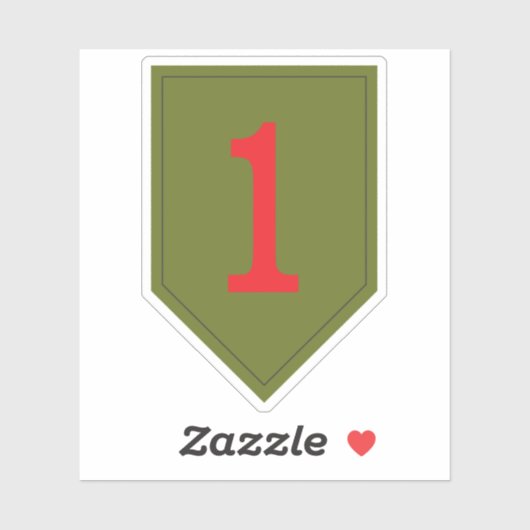 米国歩兵第1師団ビッグレッドワンパッチ シール (シート)