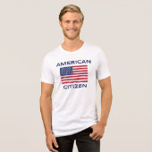 米国民はっきりした旗Tシャツ トライブレンドTシャツ (正面全面)