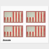 米国民国旗のヴィンテージシール 長方形シール (シート)