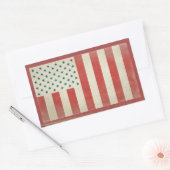 米国民国旗のヴィンテージシール 長方形シール (封筒)