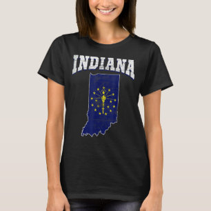 米国民誇りを持った国アメリカ国旗の地地図インド Tシャツ